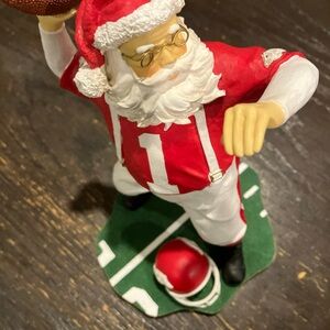 University of Arkansas Gameday Santa Football Figurine - Red and Green